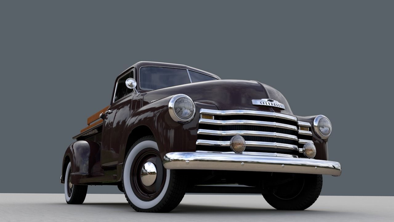 CHEVY 3100 PICKUP 1951 3D model_6
