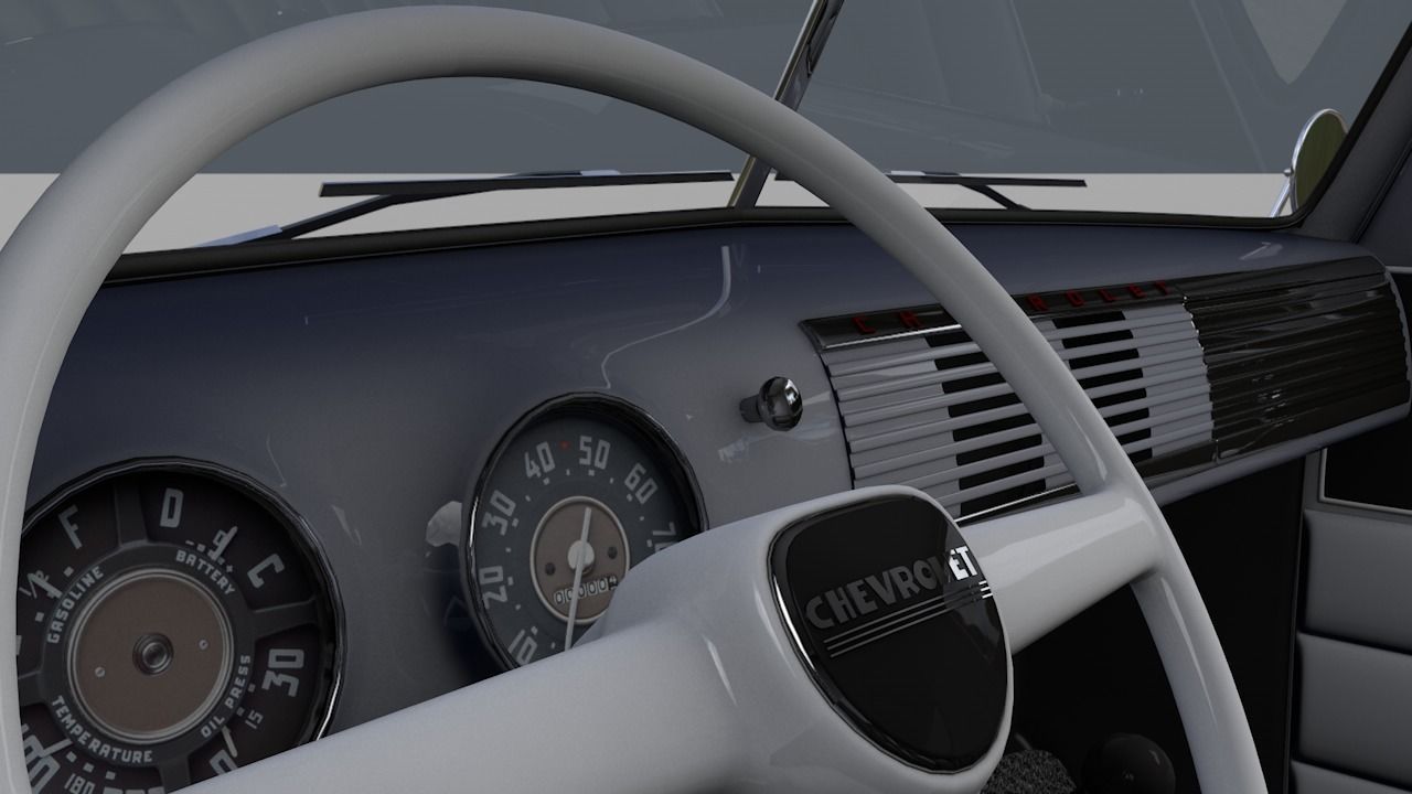 CHEVY 3100 PICKUP 1951 3D model_12