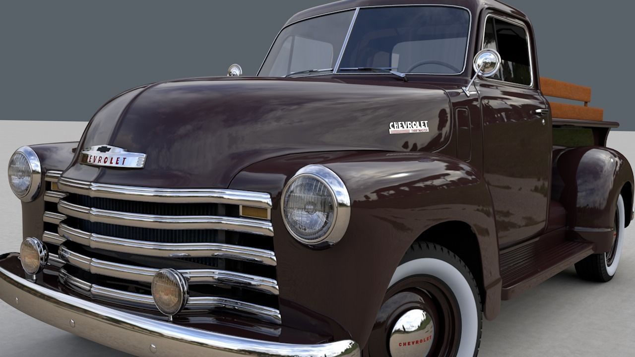 CHEVY 3100 PICKUP 1951 3D model_3