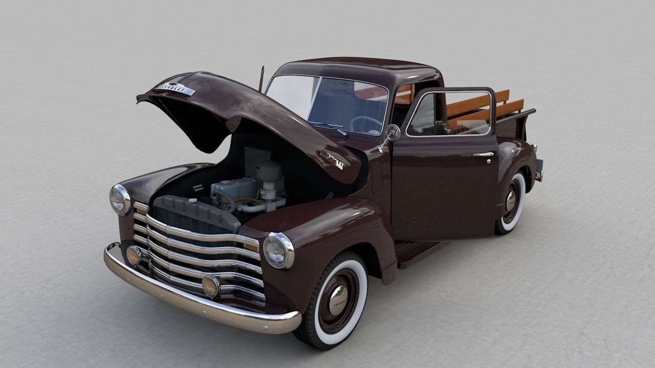 CHEVY 3100 PICKUP 1951 3D model_1
