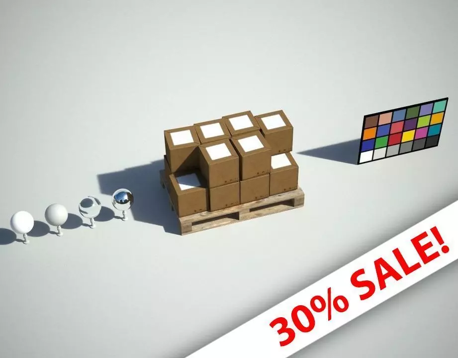 Pallet and Boxes Low-poly 3D model_0