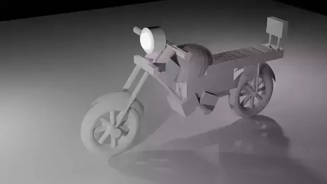 Motorcycle in city at night