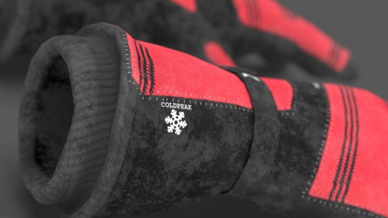 SKI GLOVES Low-poly 3D model_14