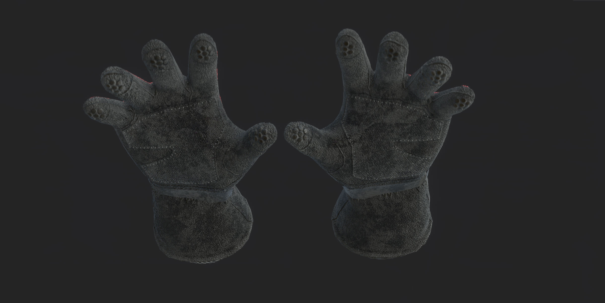 SKI GLOVES Low-poly 3D model_4