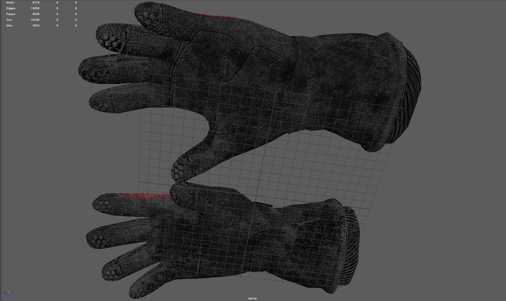 SKI GLOVES Low-poly 3D model_12