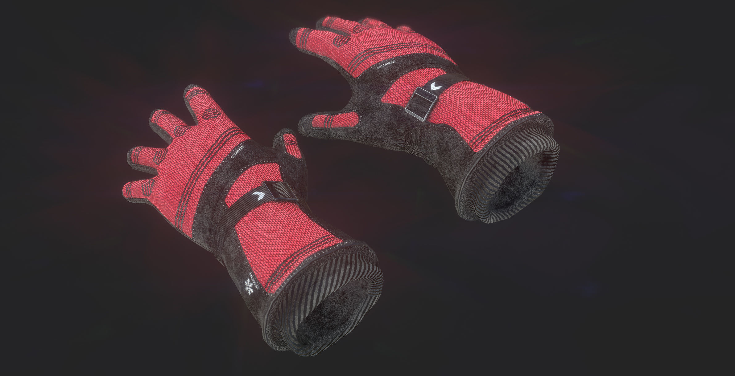 SKI GLOVES Low-poly 3D model_5