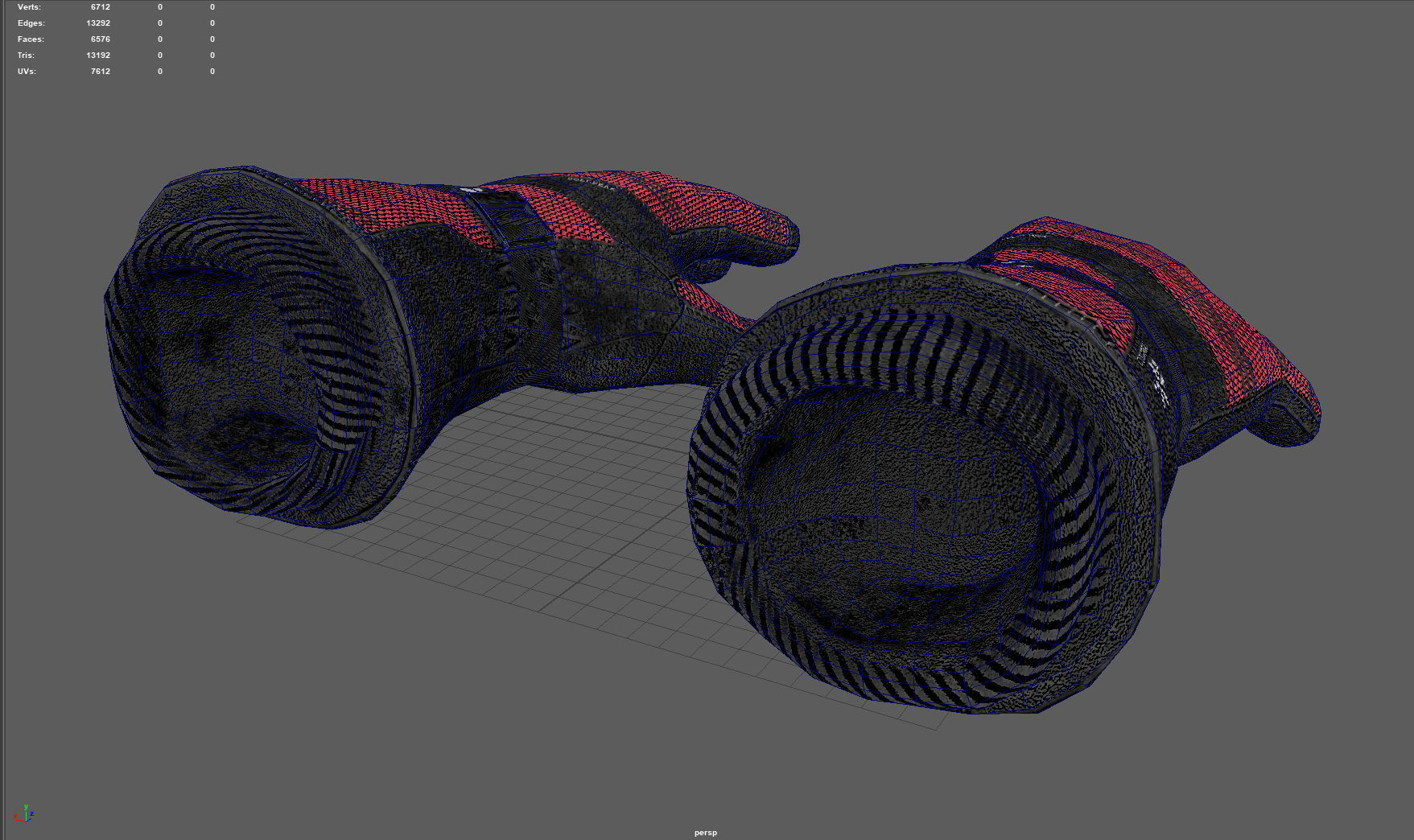 SKI GLOVES Low-poly 3D model_13
