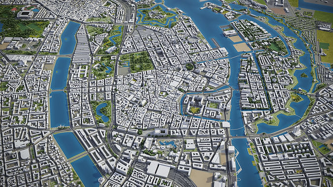 Copenhagen Low-poly 3D model 3