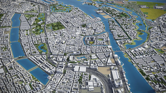 Copenhagen Low-poly 3D model 6