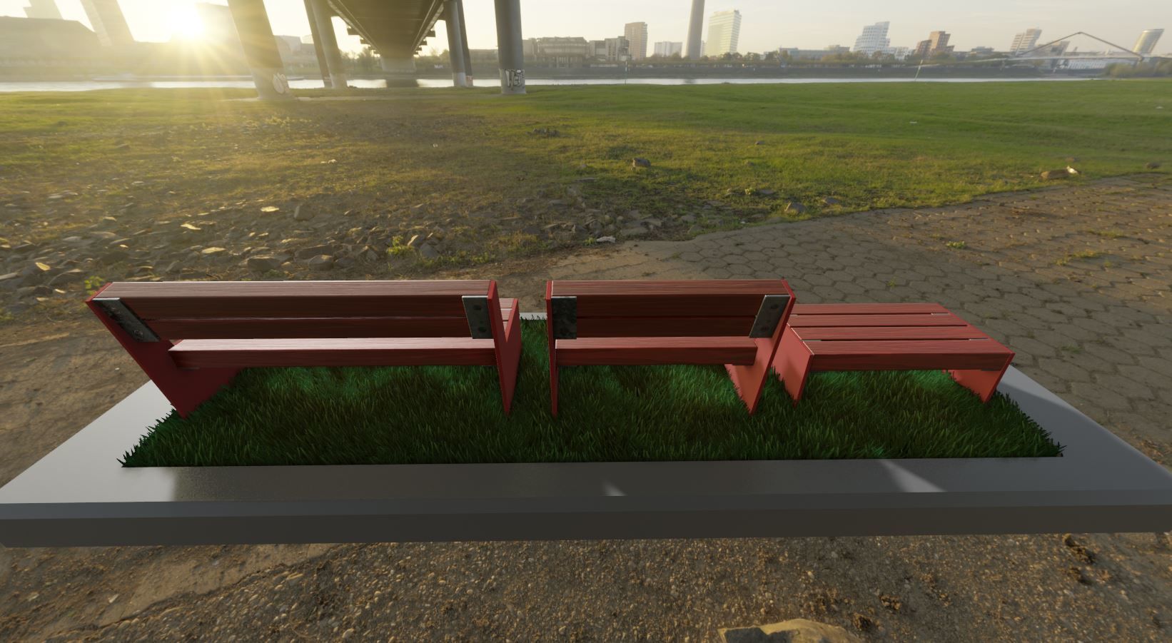 Park Bench -8- 3D Model Collection_16