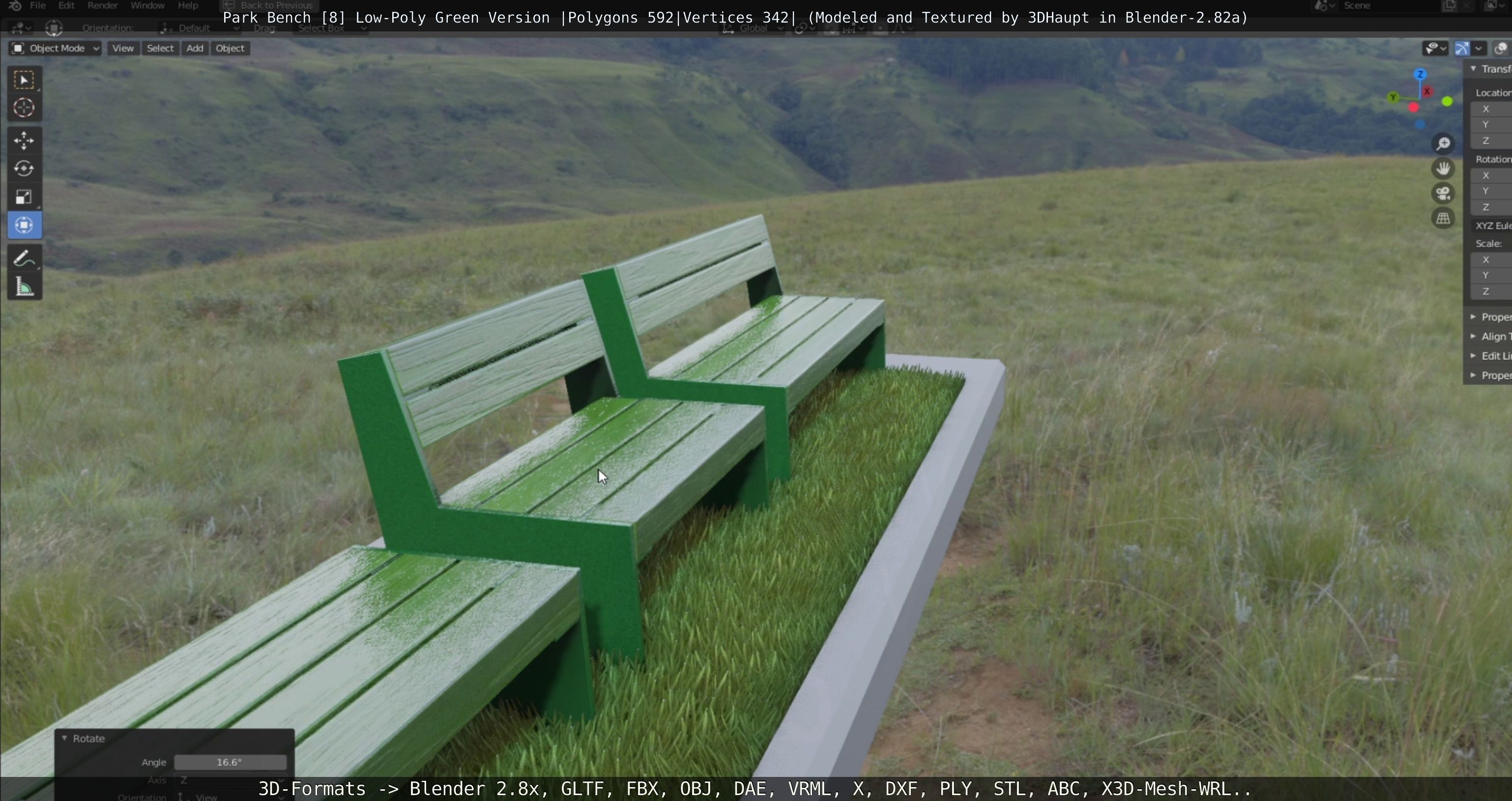 Park Bench -8- 3D Model Collection_29