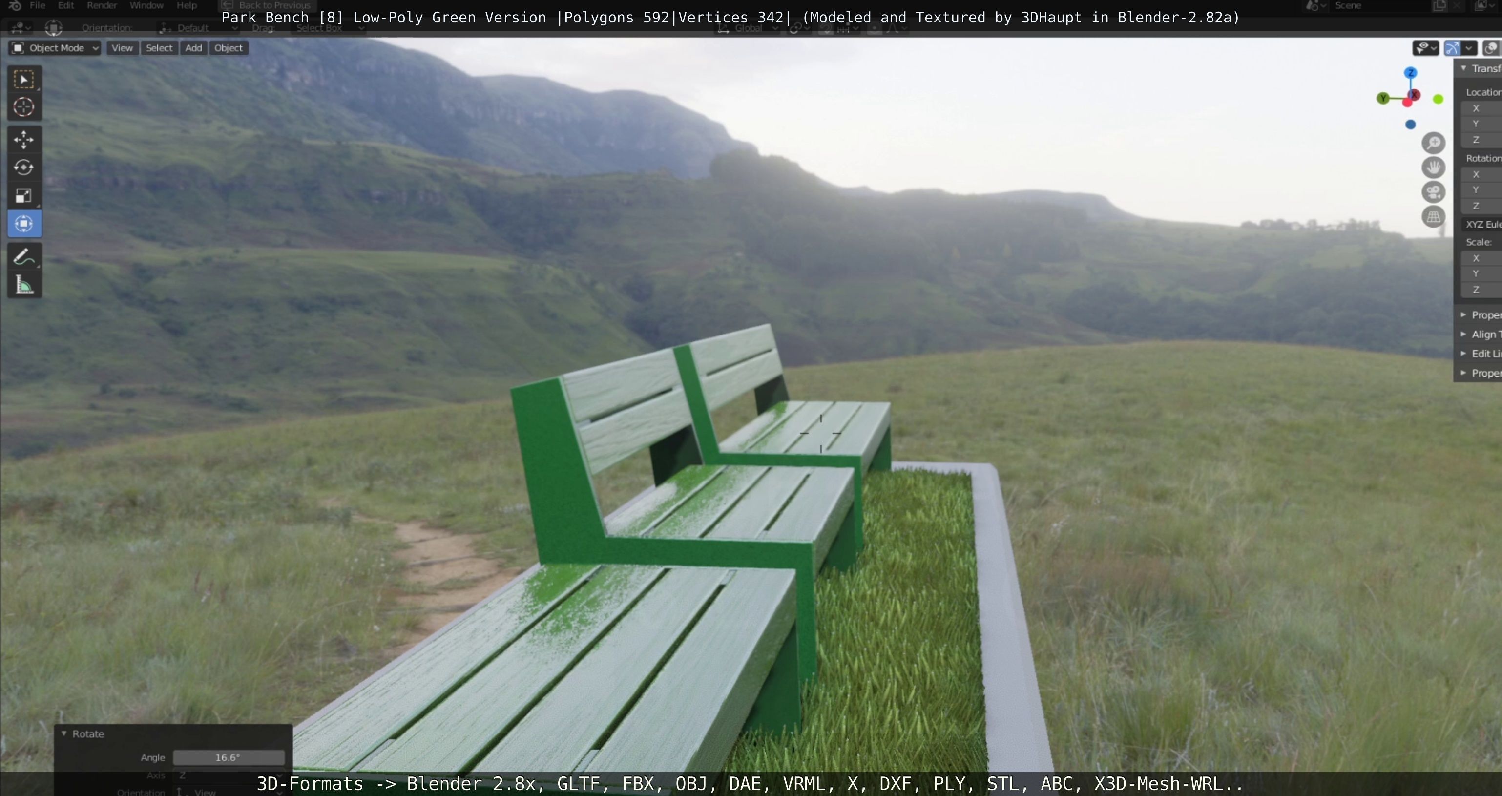 Park Bench -8- 3D Model Collection_22