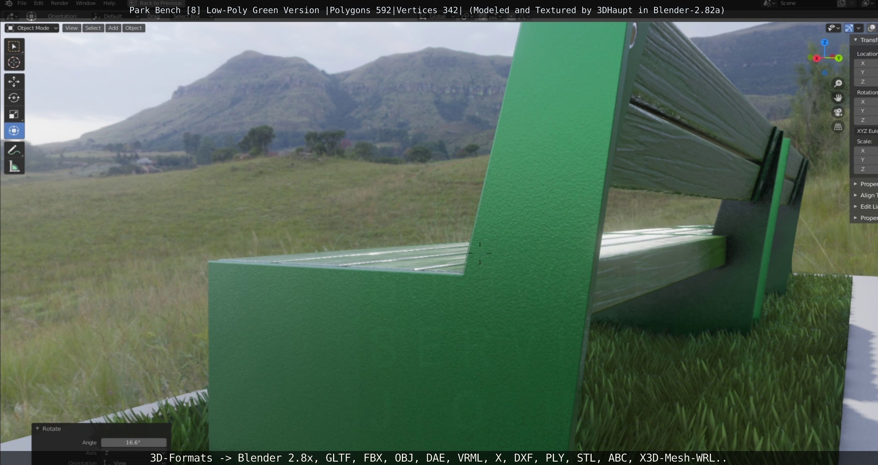 Park Bench -8- 3D Model Collection_21