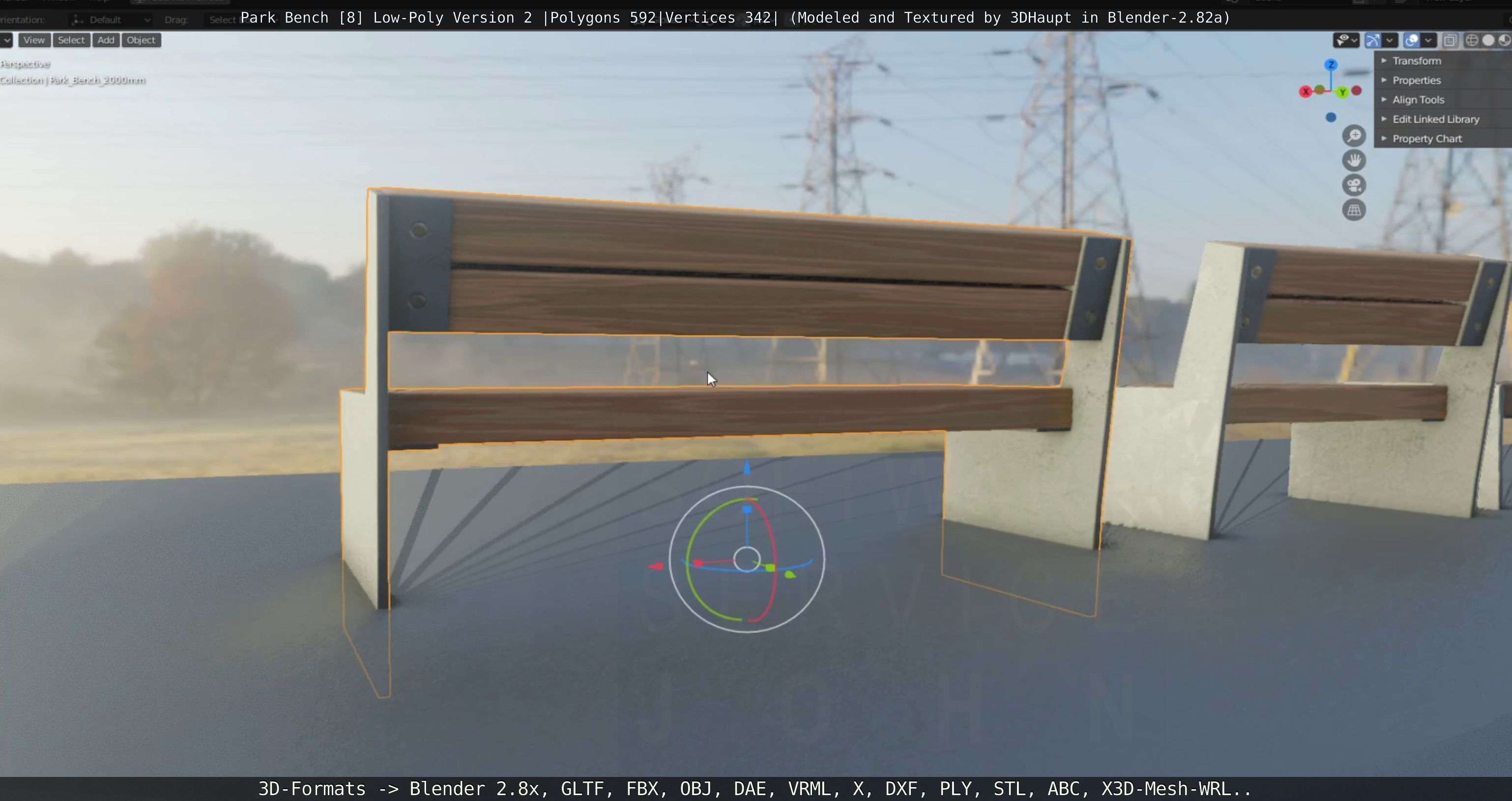 Park Bench -8- 3D Model Collection_80