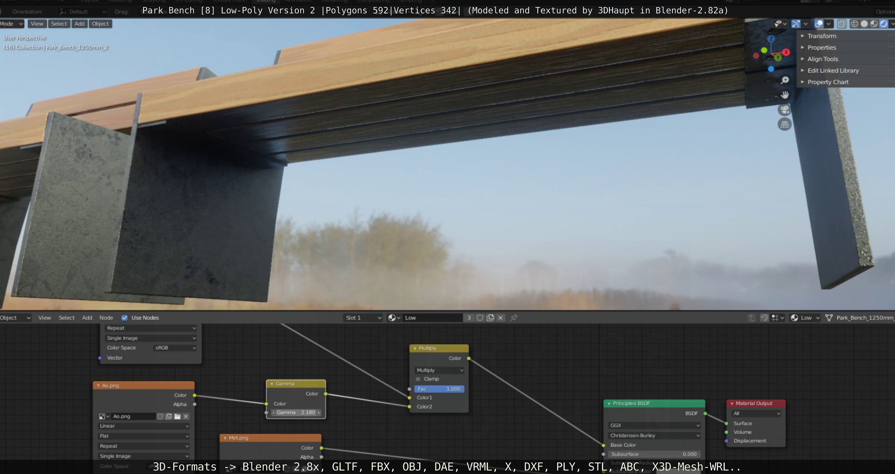 Park Bench -8- 3D Model Collection_42