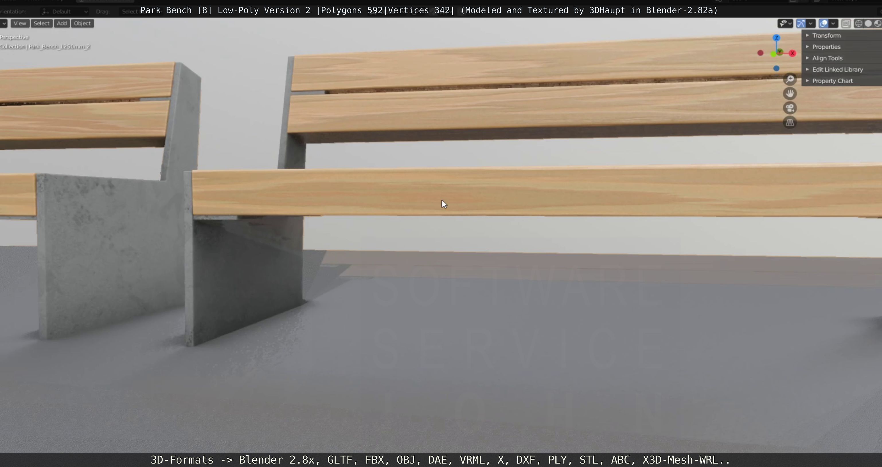 Park Bench -8- 3D Model Collection_90