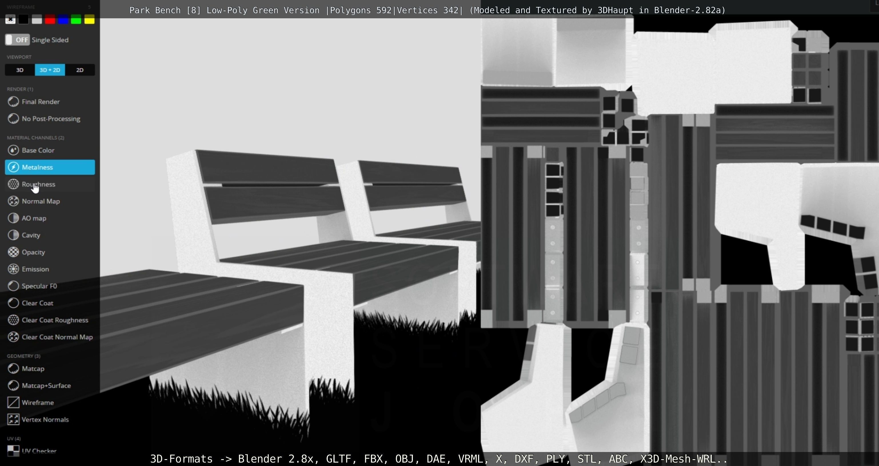 Park Bench -8- 3D Model Collection_56