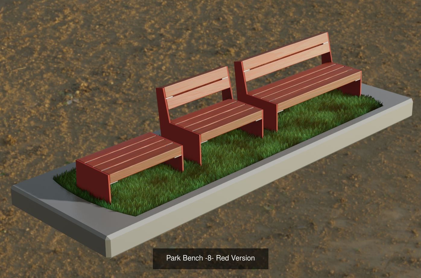 Park Bench -8- 3D Model Collection_8