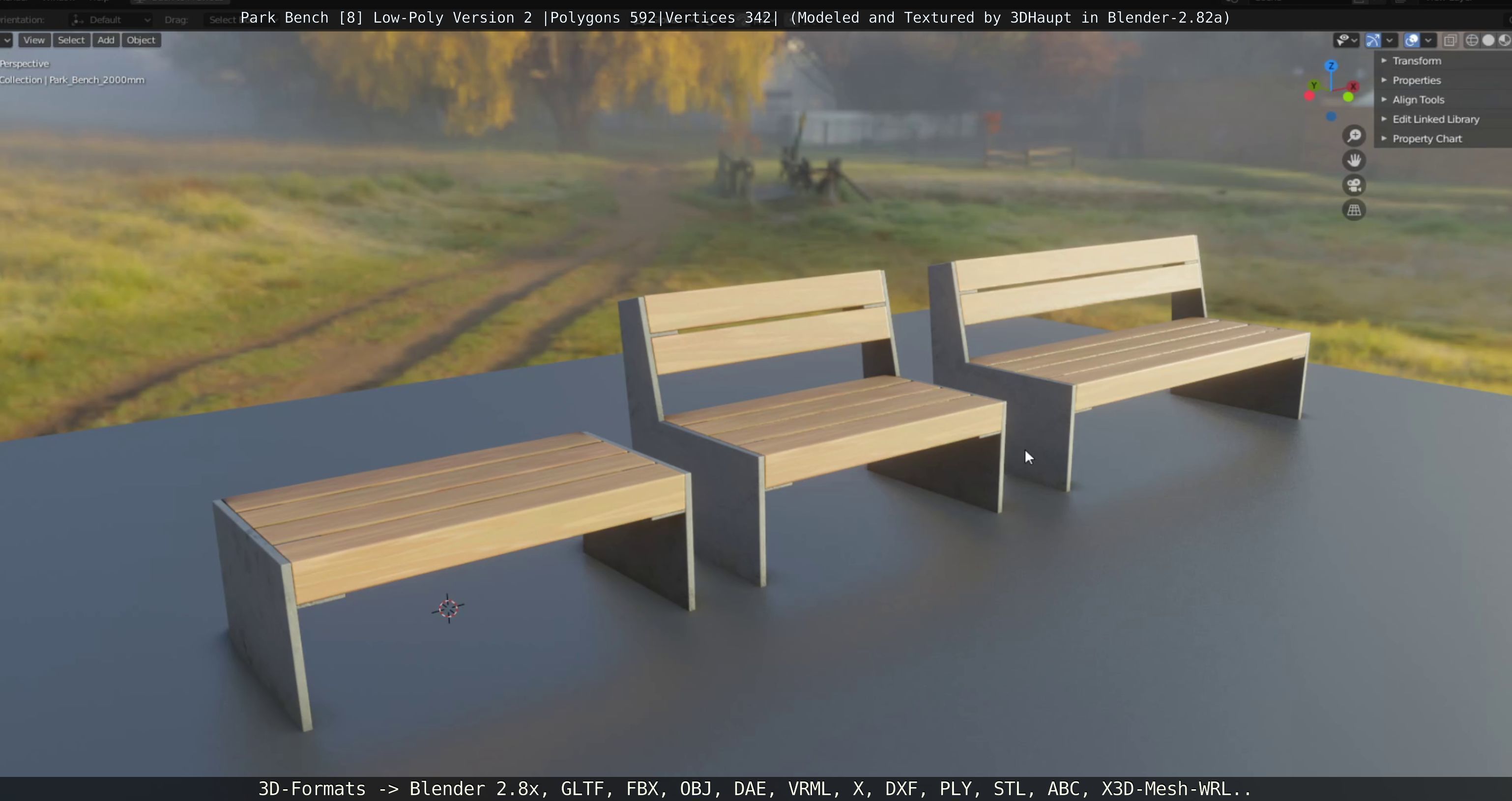 Park Bench -8- 3D Model Collection_76