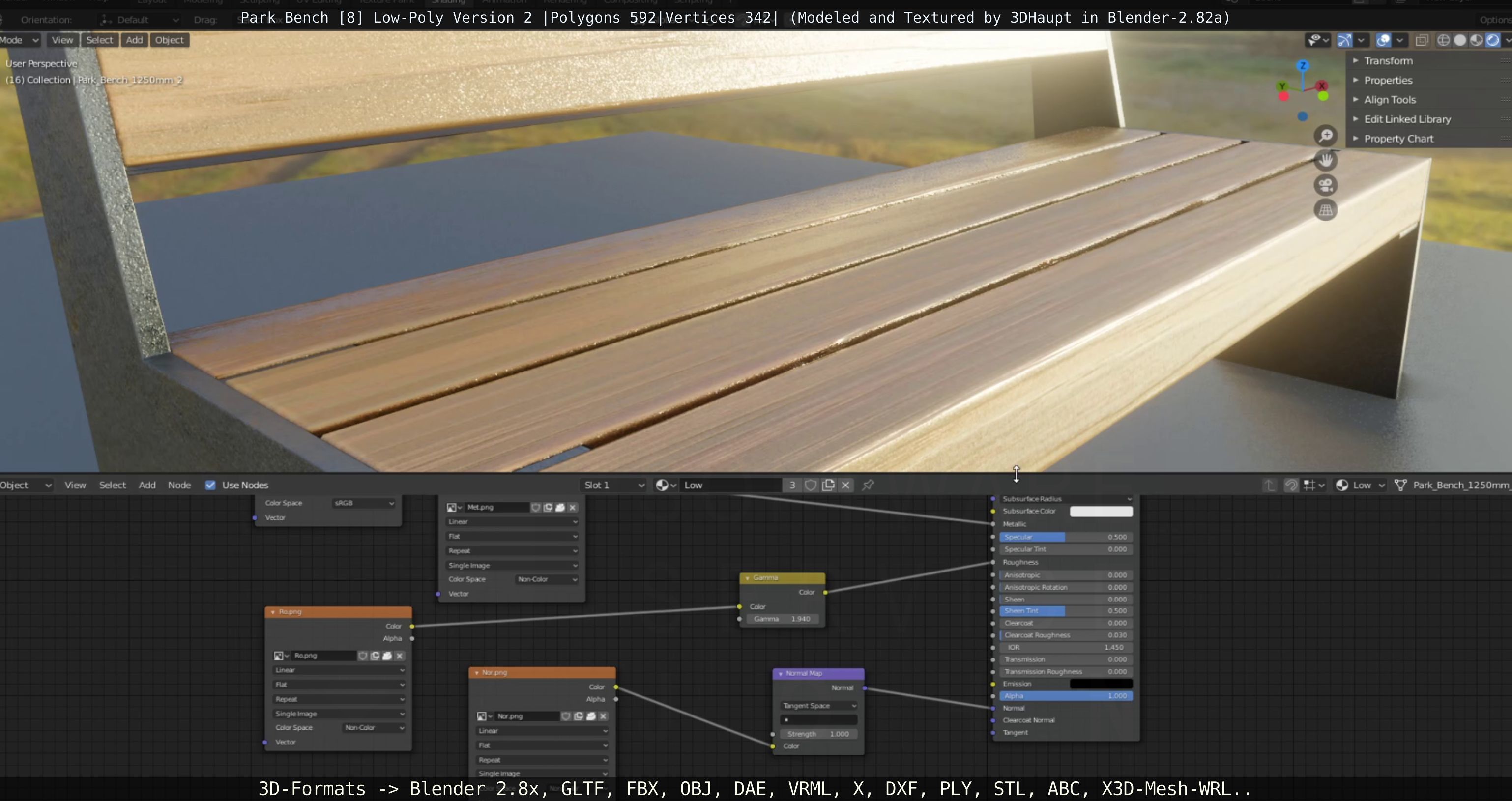 Park Bench -8- 3D Model Collection_94