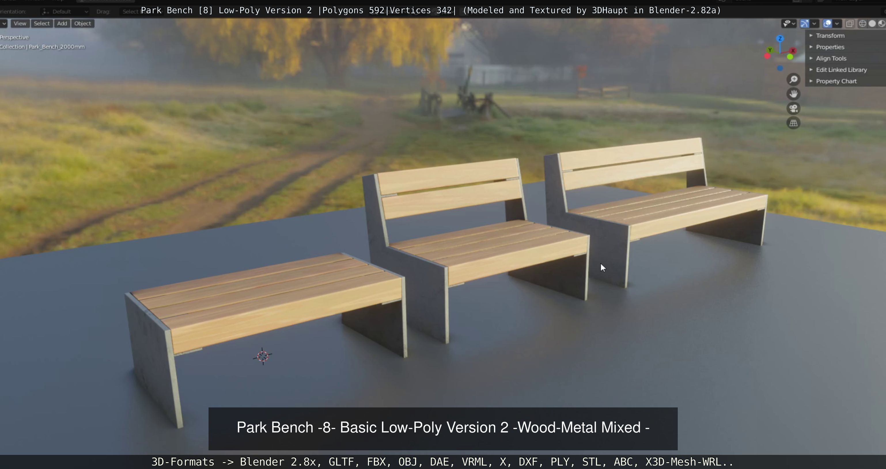 Park Bench -8- 3D Model Collection_10