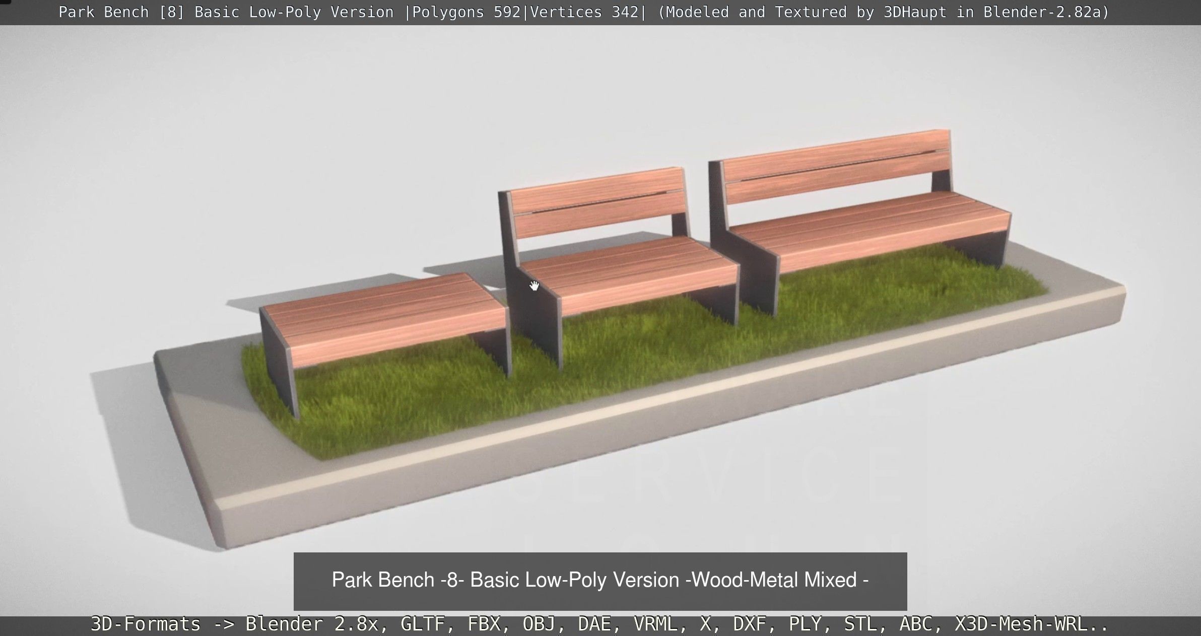 Park Bench -8- 3D Model Collection_12