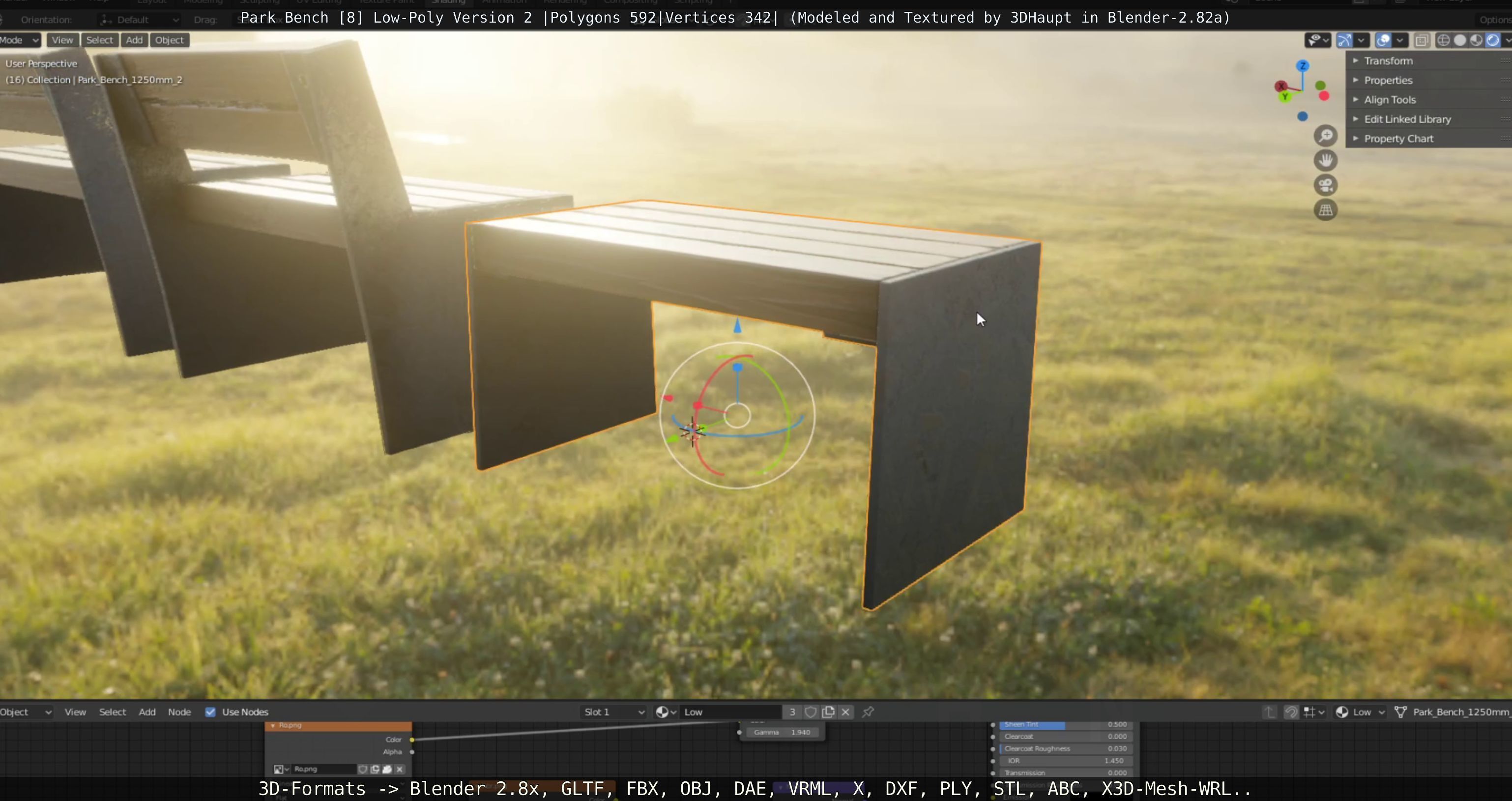 Park Bench -8- 3D Model Collection_40