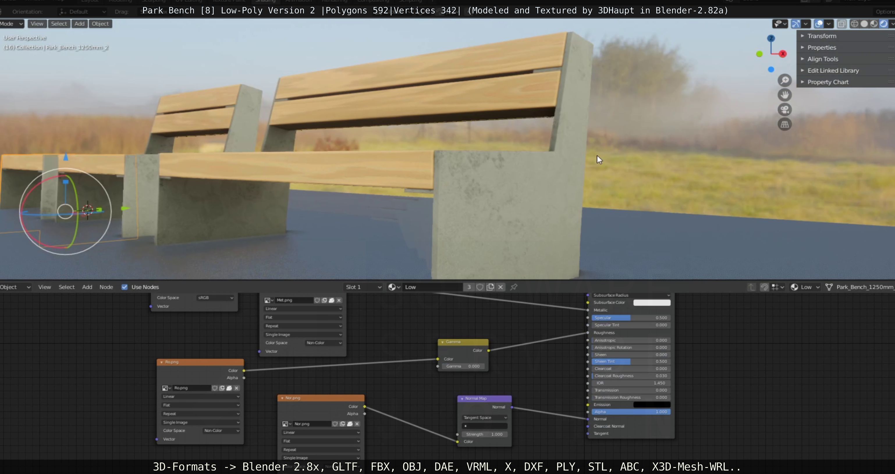 Park Bench -8- 3D Model Collection_87