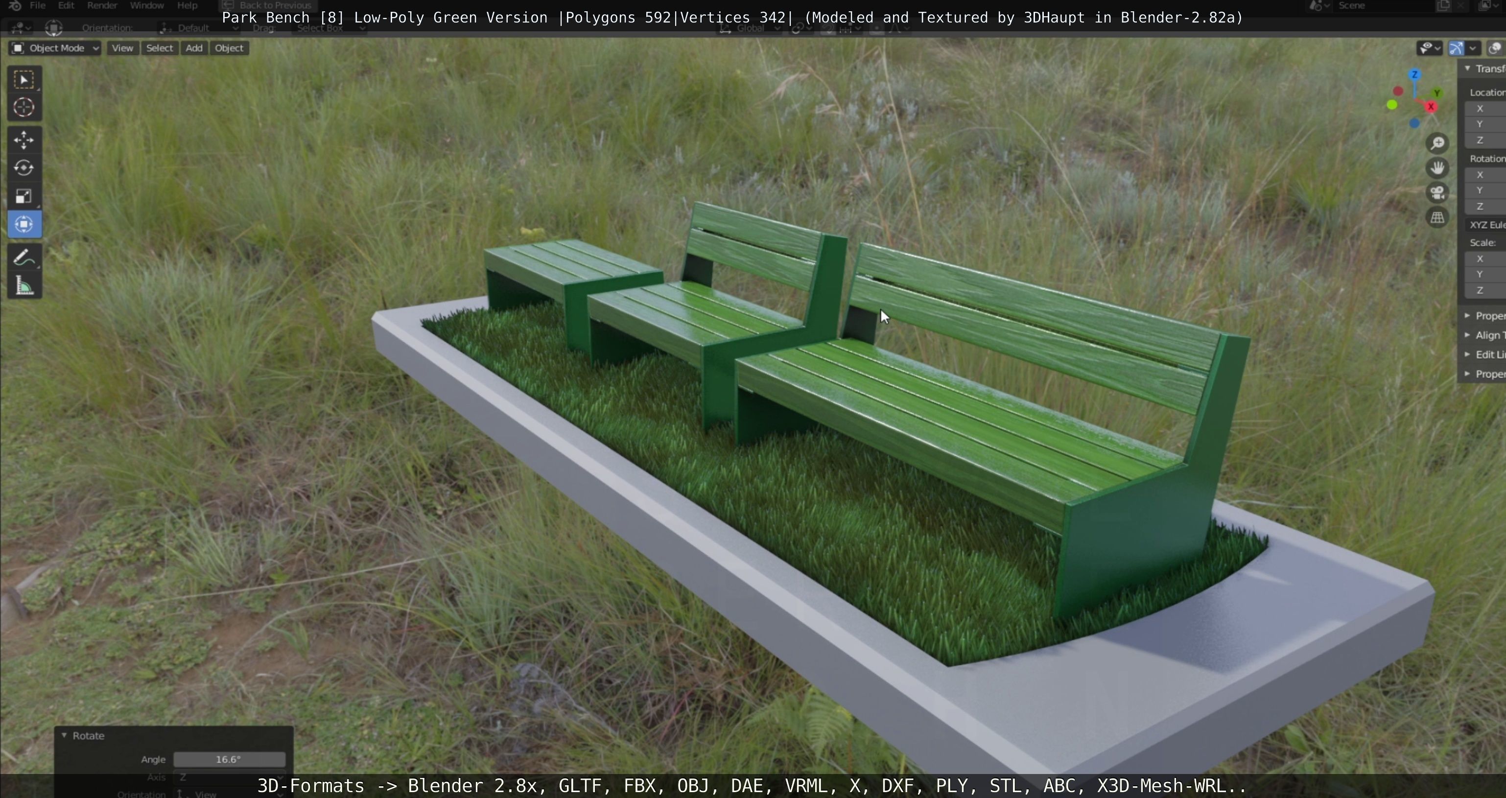 Park Bench -8- 3D Model Collection_70