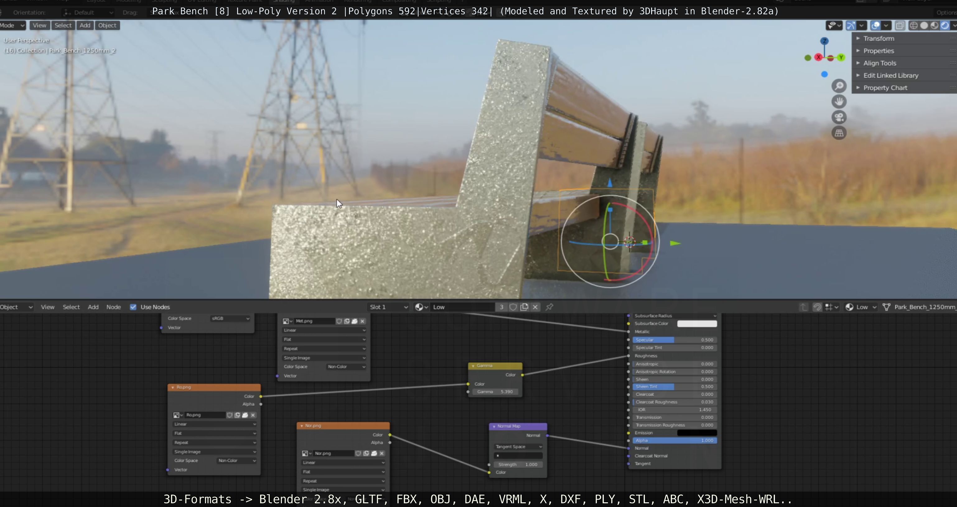 Park Bench -8- 3D Model Collection_92