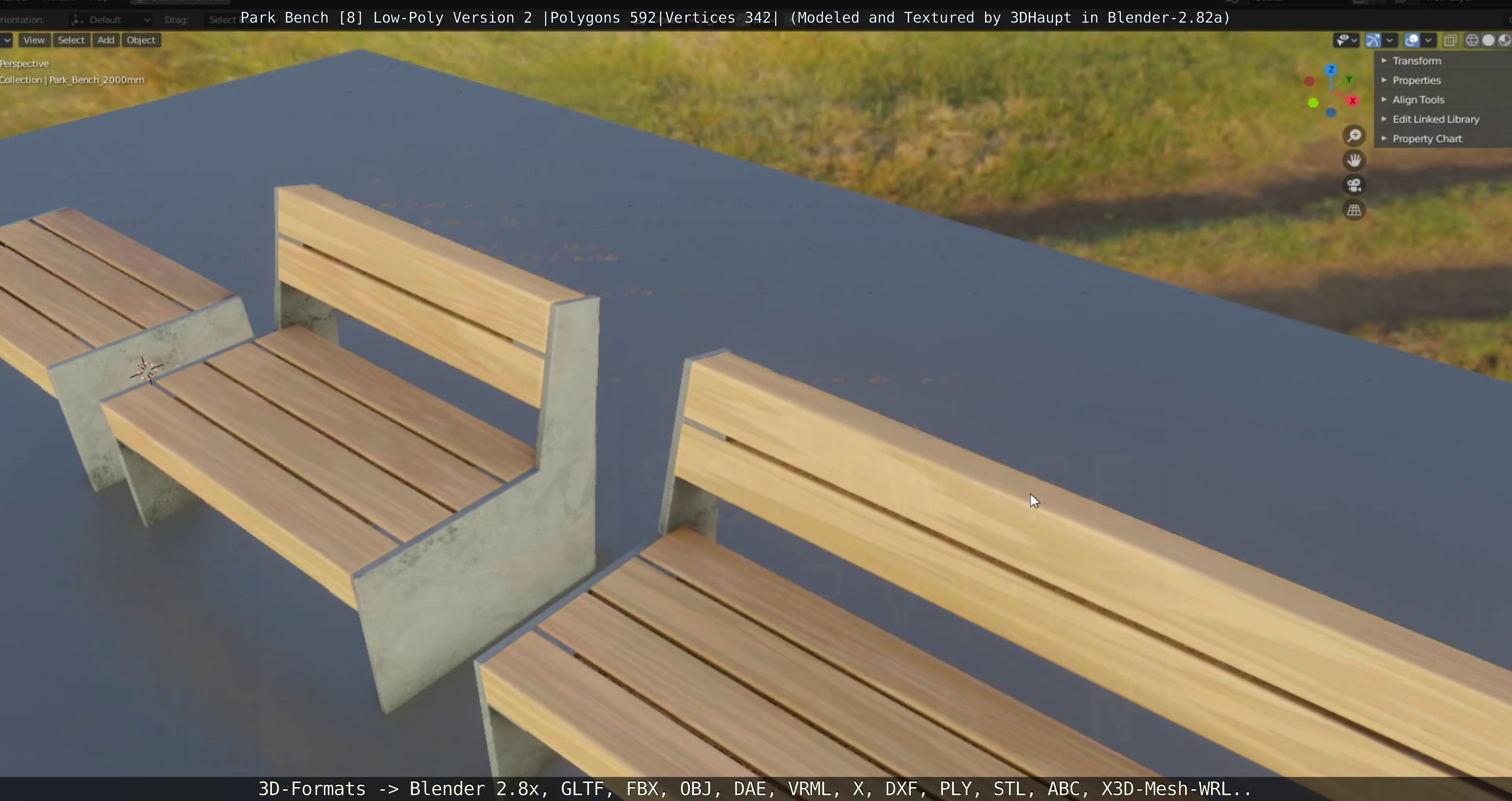 Park Bench -8- 3D Model Collection_77