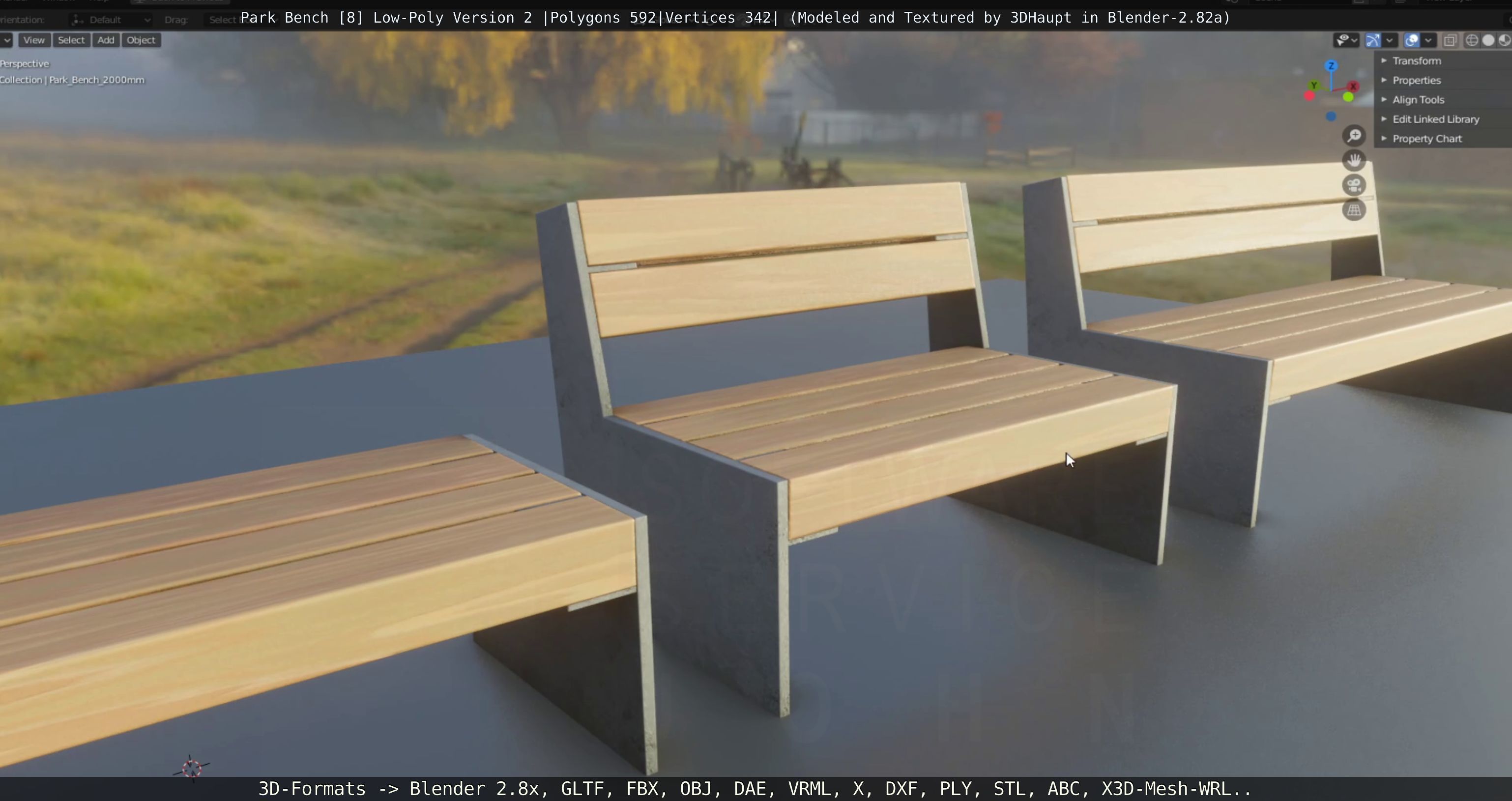 Park Bench -8- 3D Model Collection_75