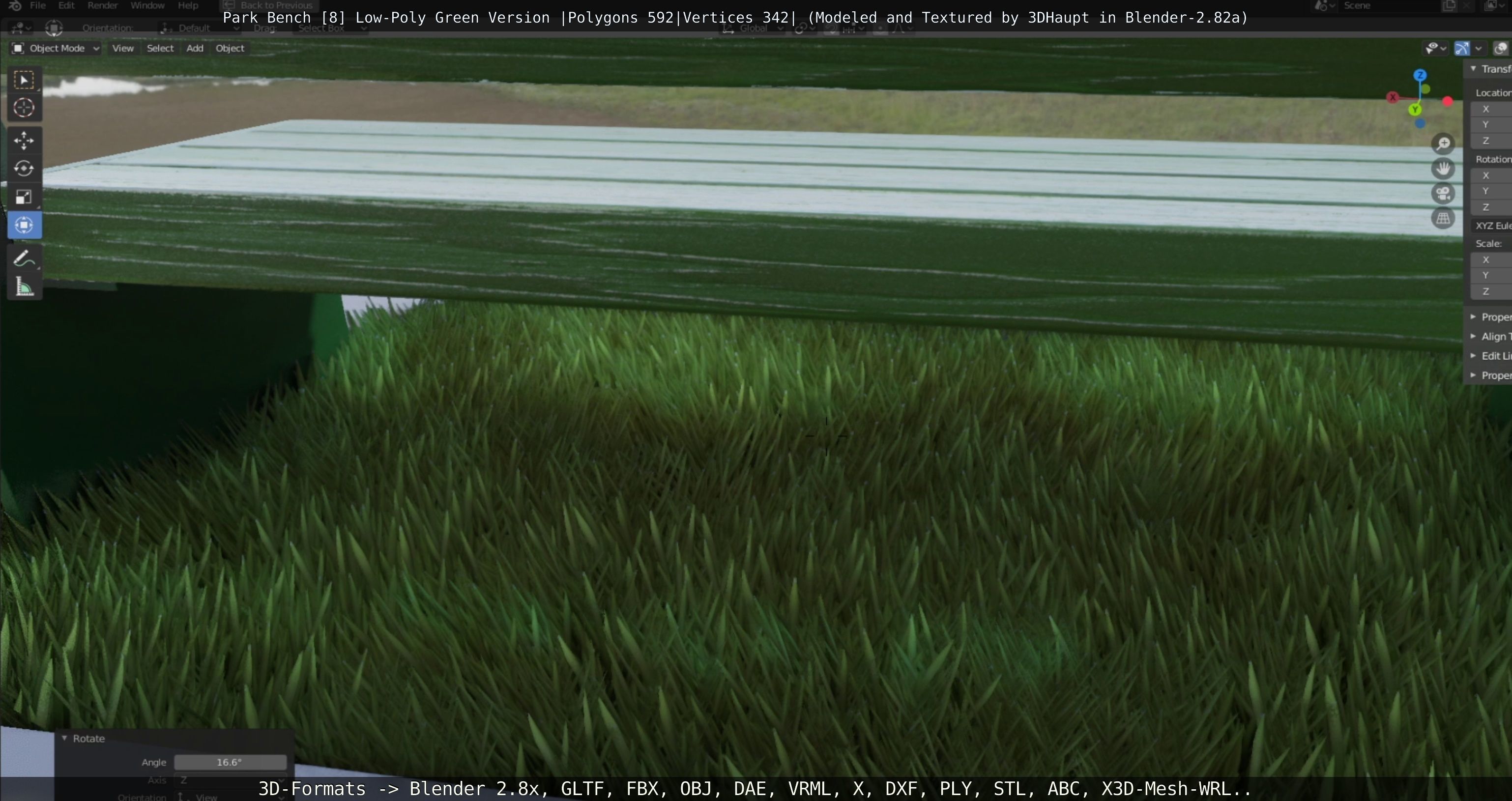 Park Bench -8- 3D Model Collection_23