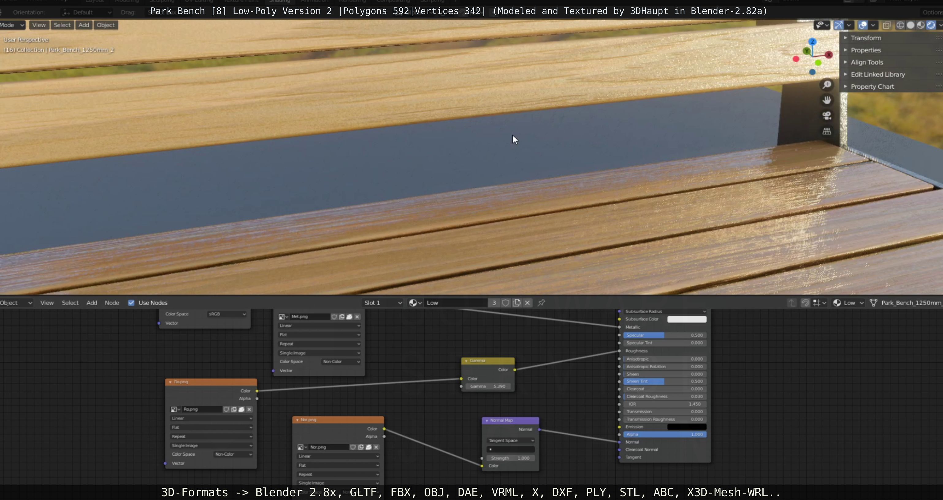 Park Bench -8- 3D Model Collection_93