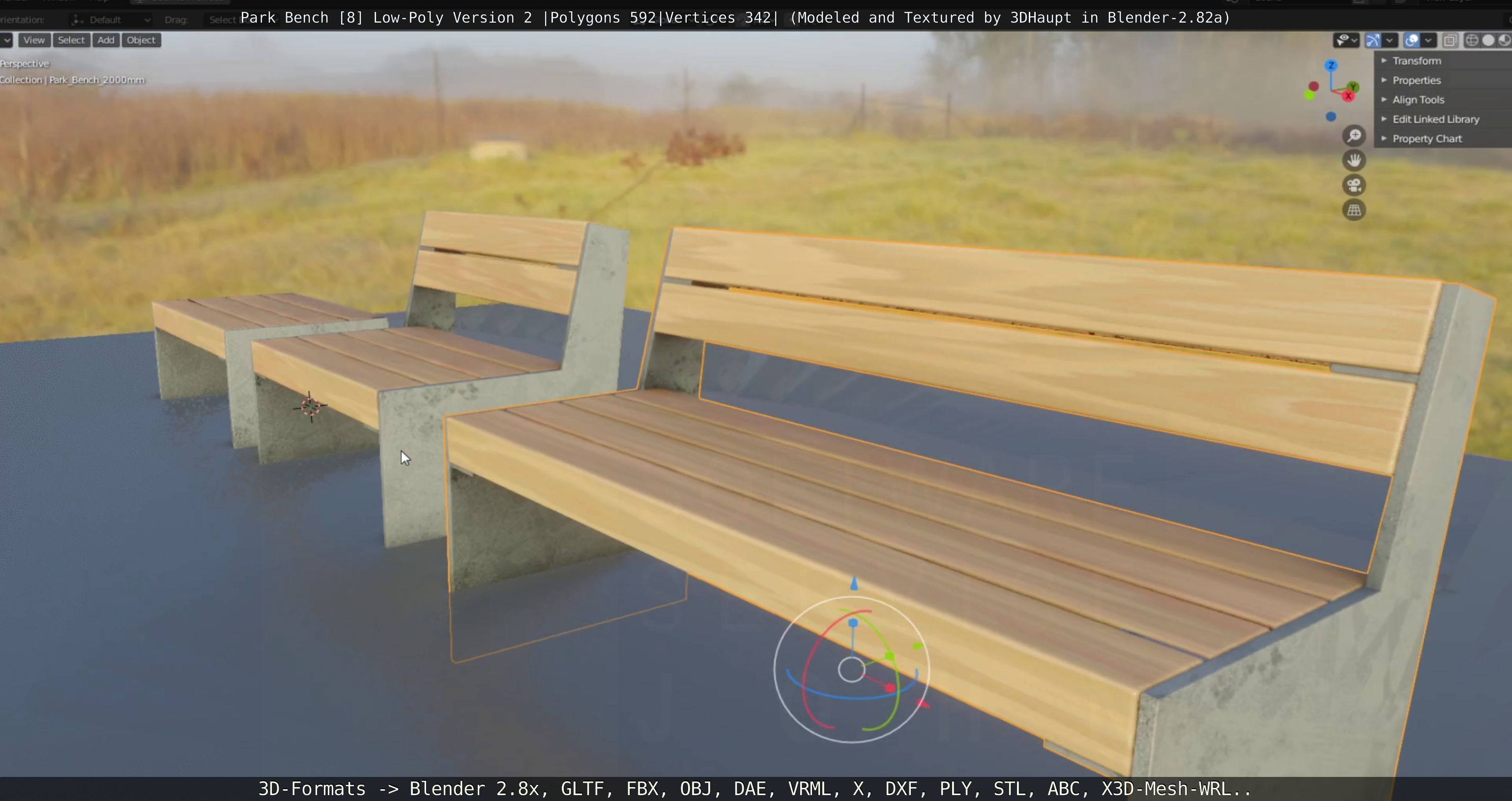 Park Bench -8- 3D Model Collection_85