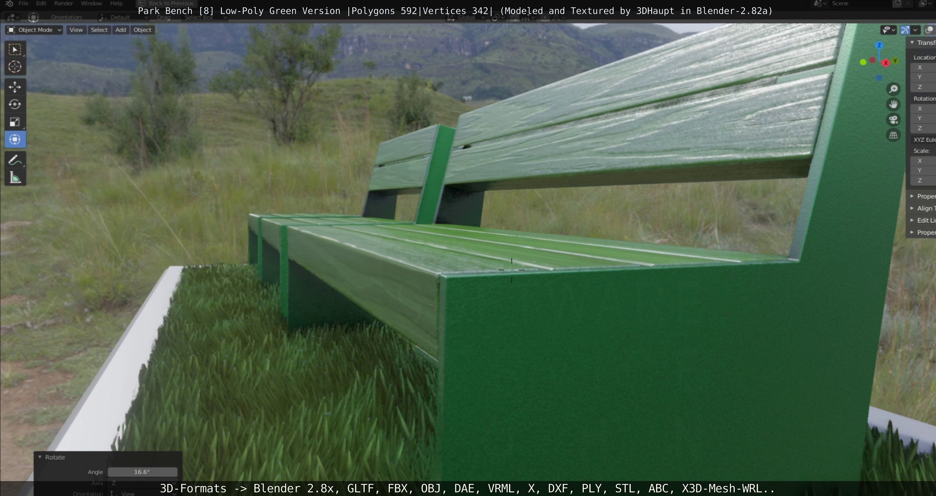 Park Bench -8- 3D Model Collection_26