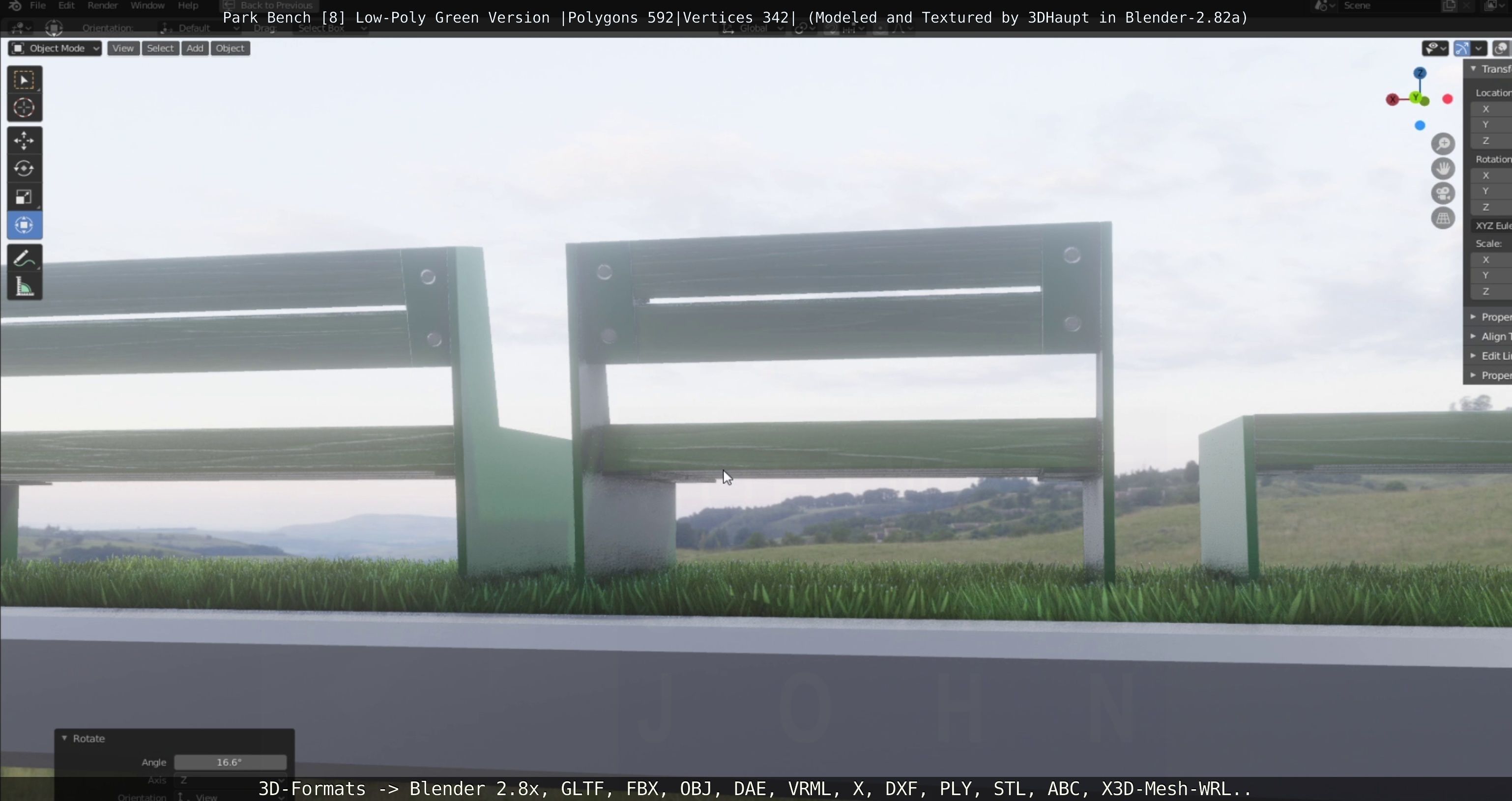 Park Bench -8- 3D Model Collection_19