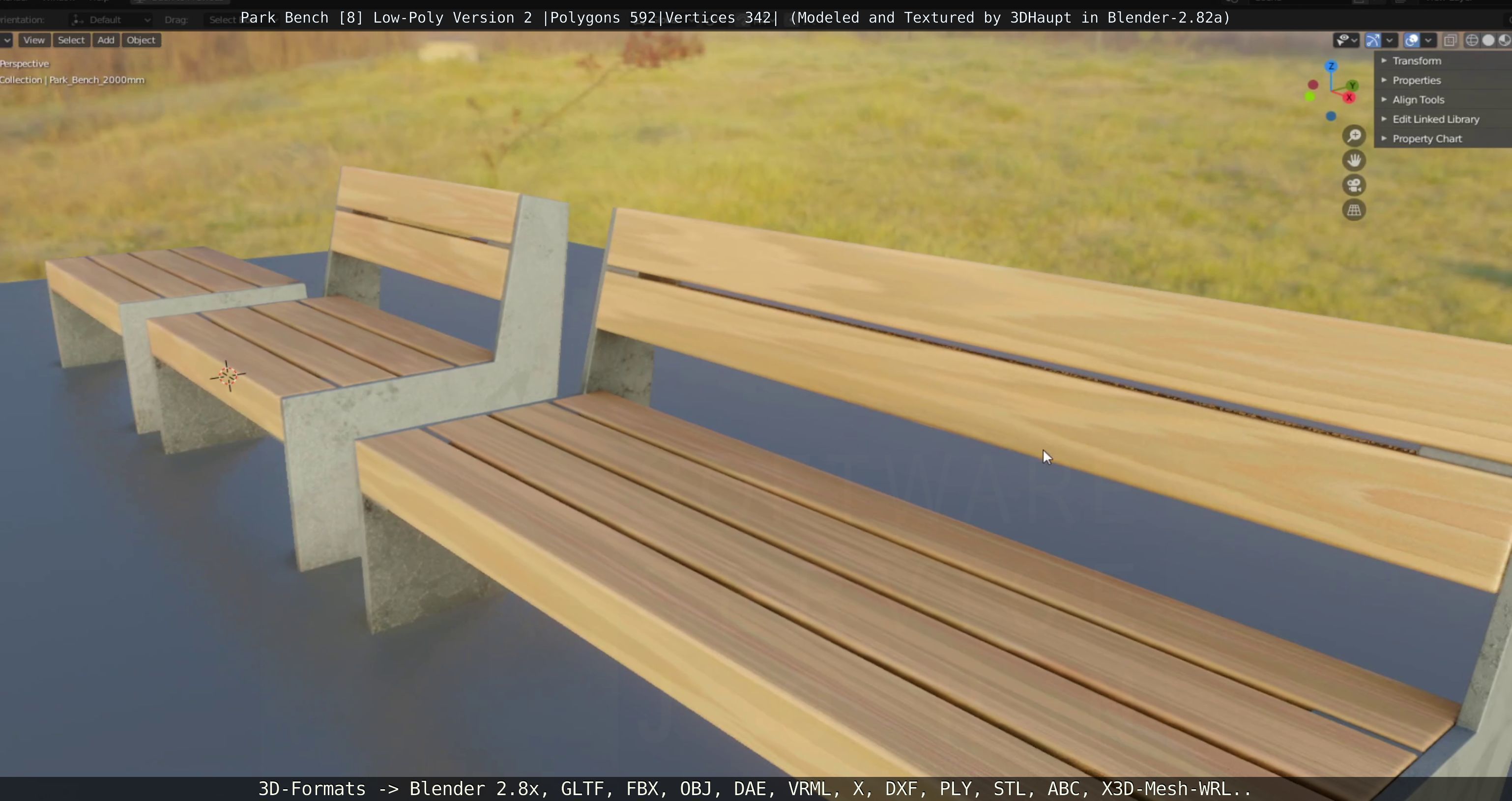 Park Bench -8- 3D Model Collection_79