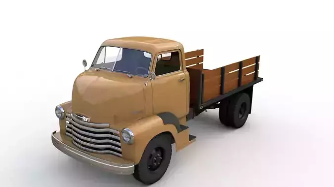 CHEVY COE FLATBED TRUCK 1949 3D model