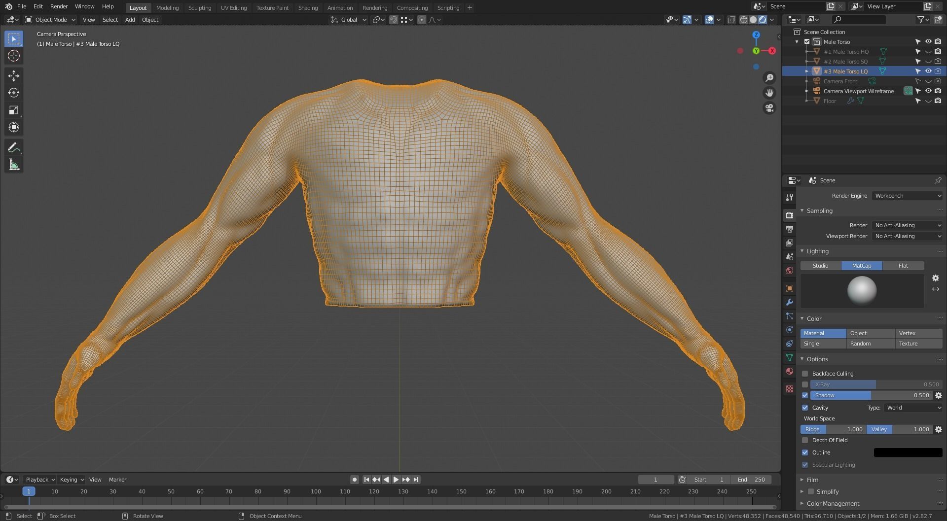 Man Torso - Low Poly Model Free 3D model_8