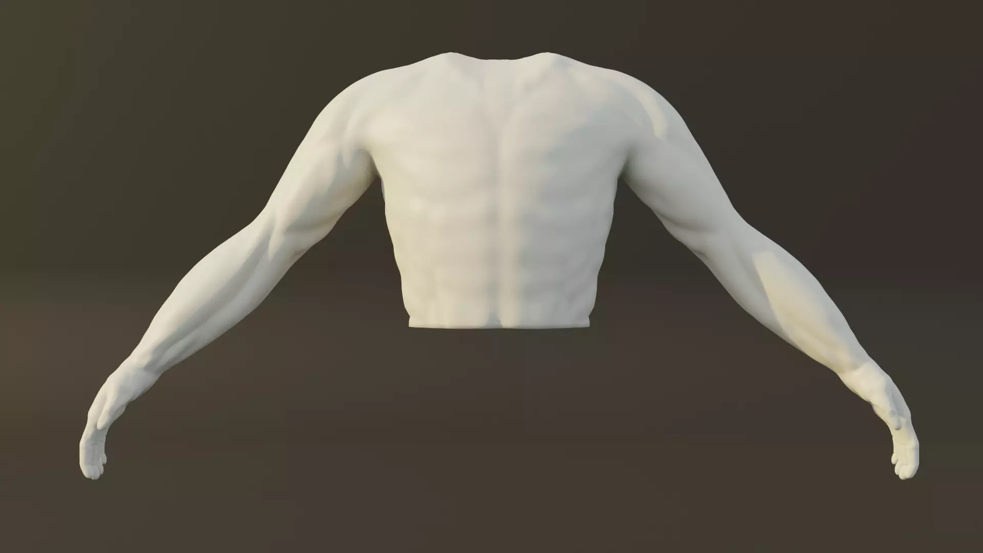 Man Torso - Low Poly Model Free 3D model_0