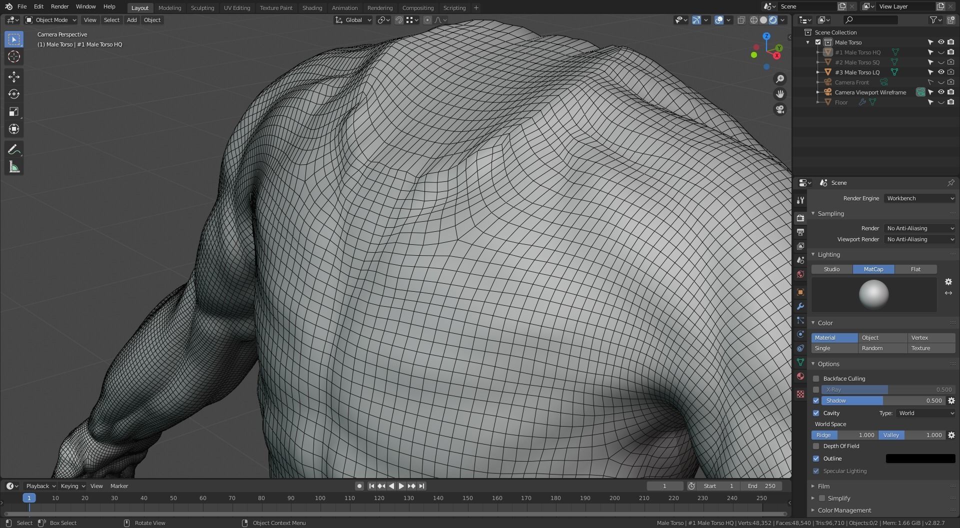 Man Torso - Low Poly Model Free 3D model_9