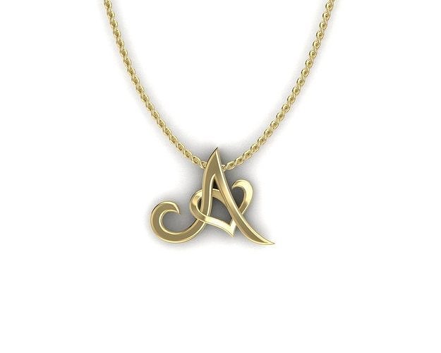 Pendant A letter g 3D print model
