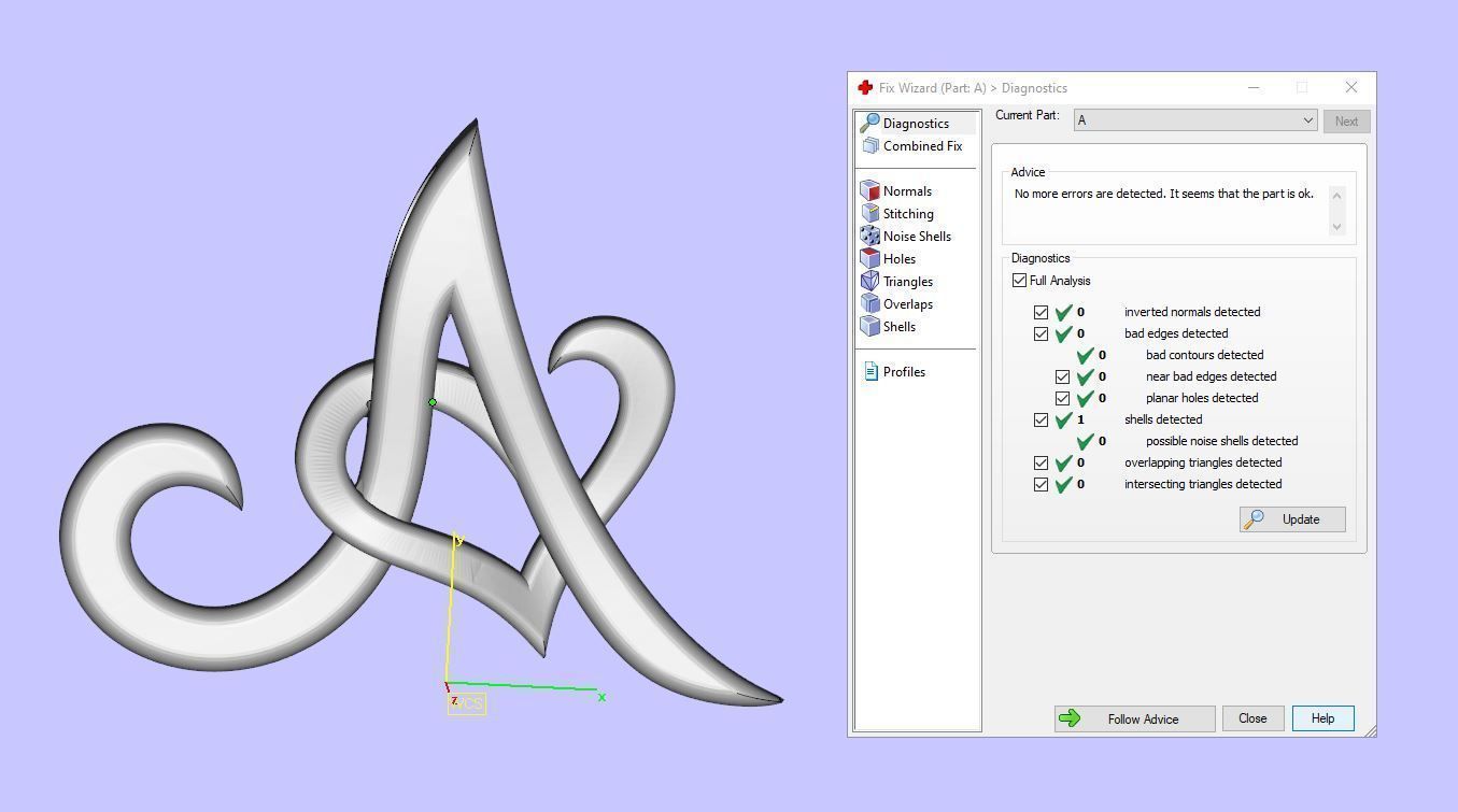 Pendant A letter g 3D print model_14