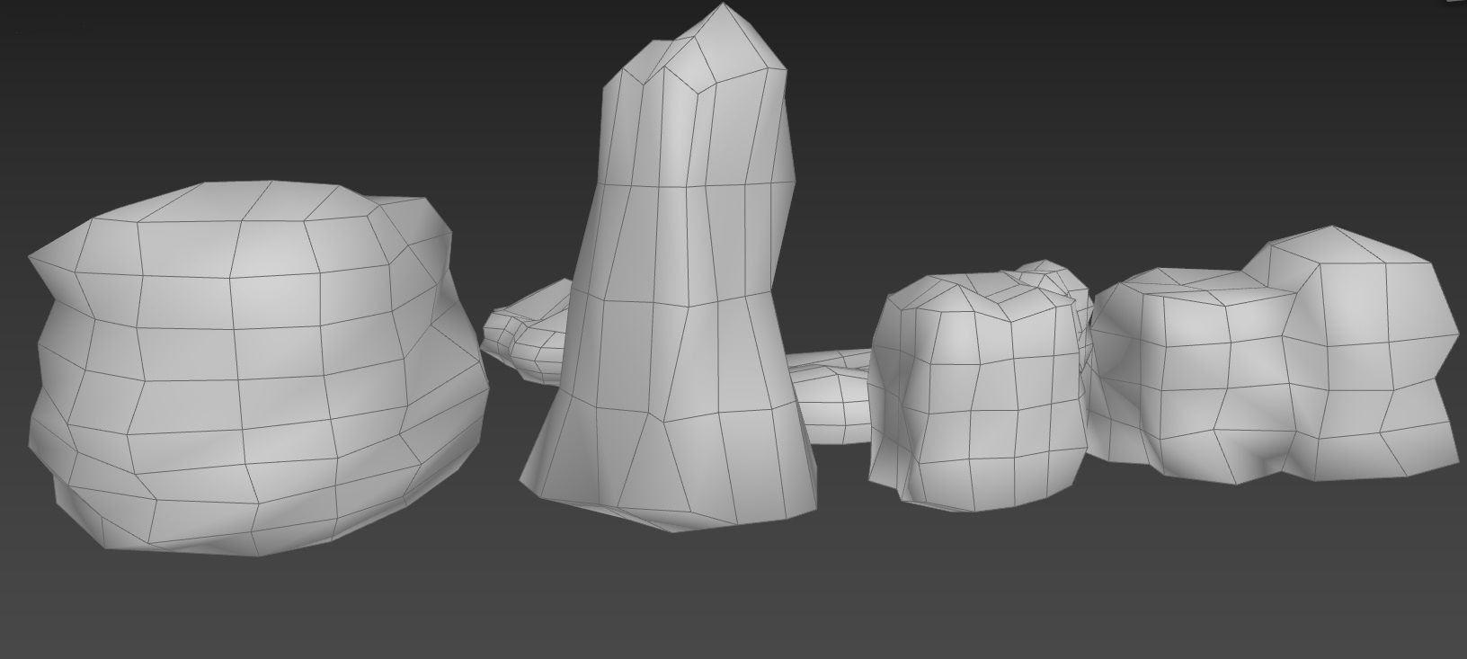 Useful volcanic rocks pack lowpoly Low-poly 3D model_9