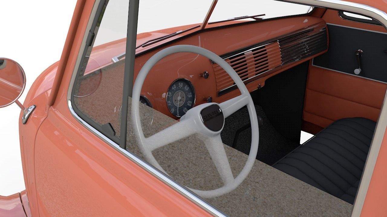 CHEVY 6400 COE FLATBED TRUCK 1954 3D model_10