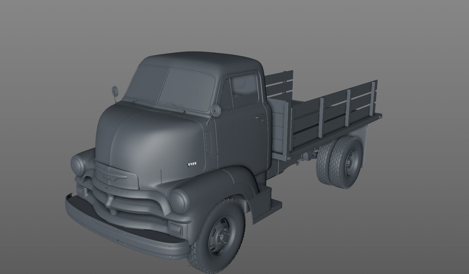 CHEVY 6400 COE FLATBED TRUCK 1954 3D model_17
