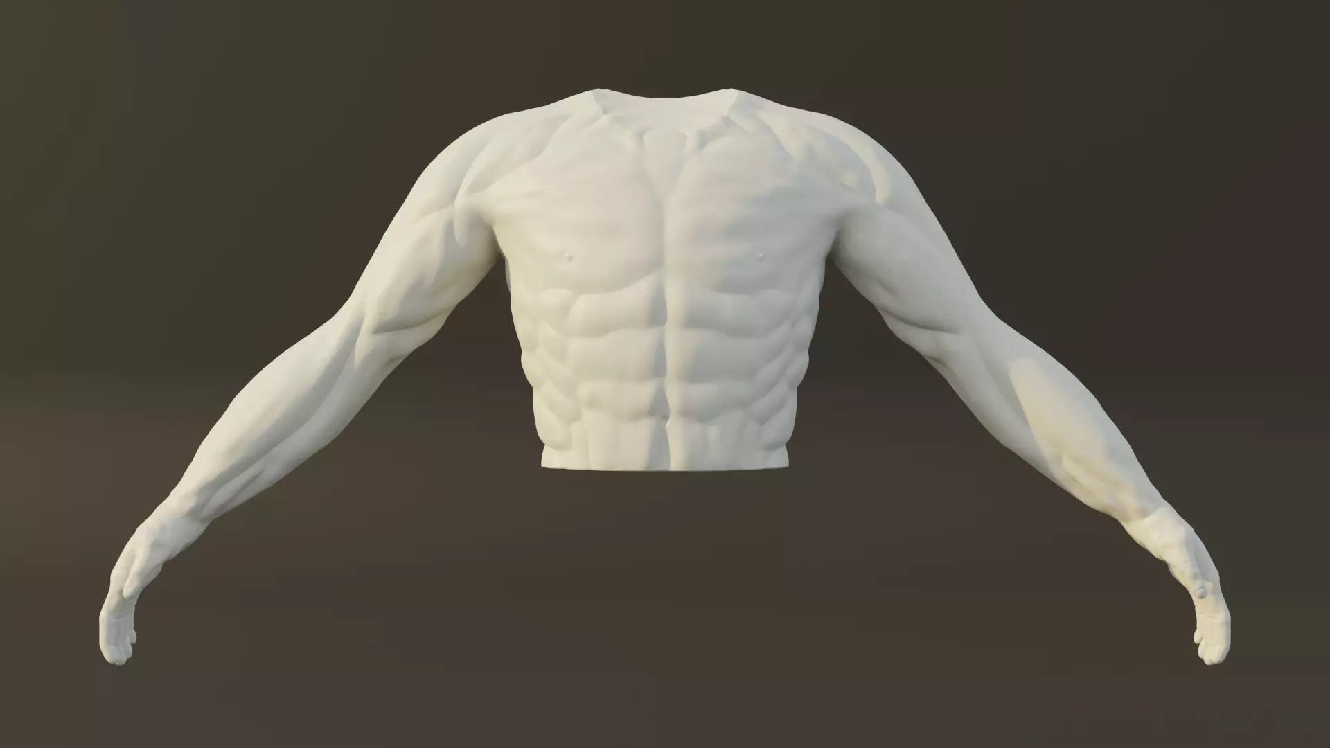 Man Torso - High Polygon Model 3D model_0