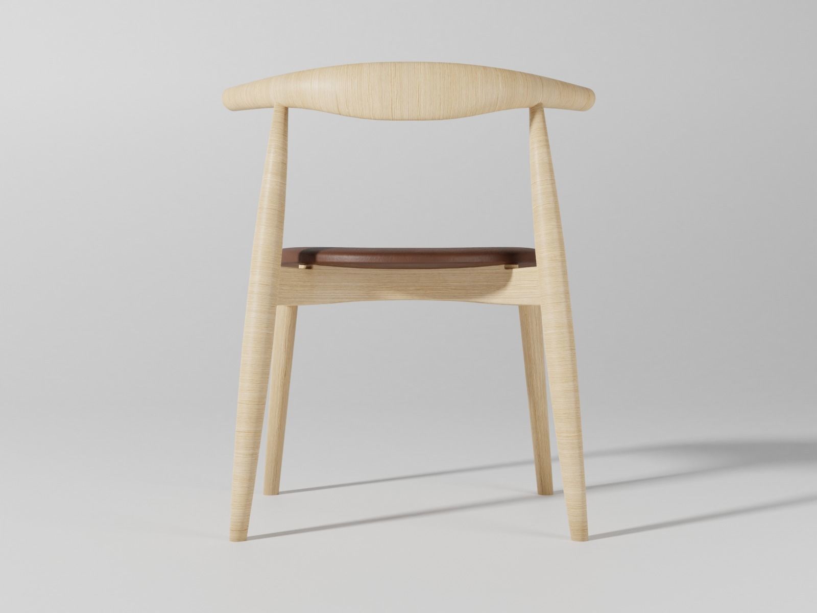 Elbow chair CH20 3D model_10