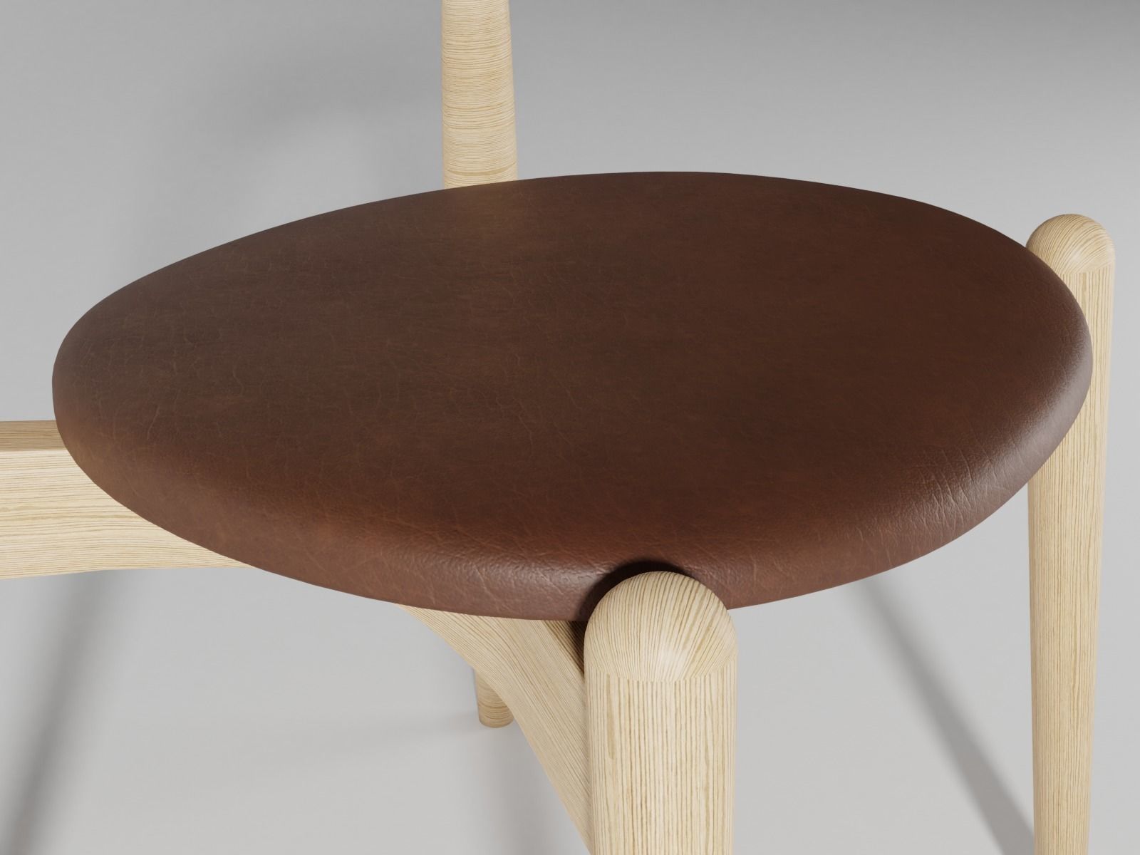 Elbow chair CH20 3D model_1